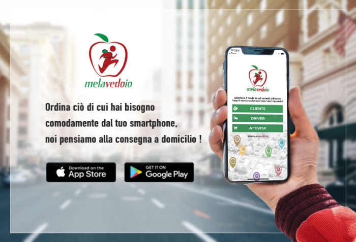 app di consegne melavedoio mocup